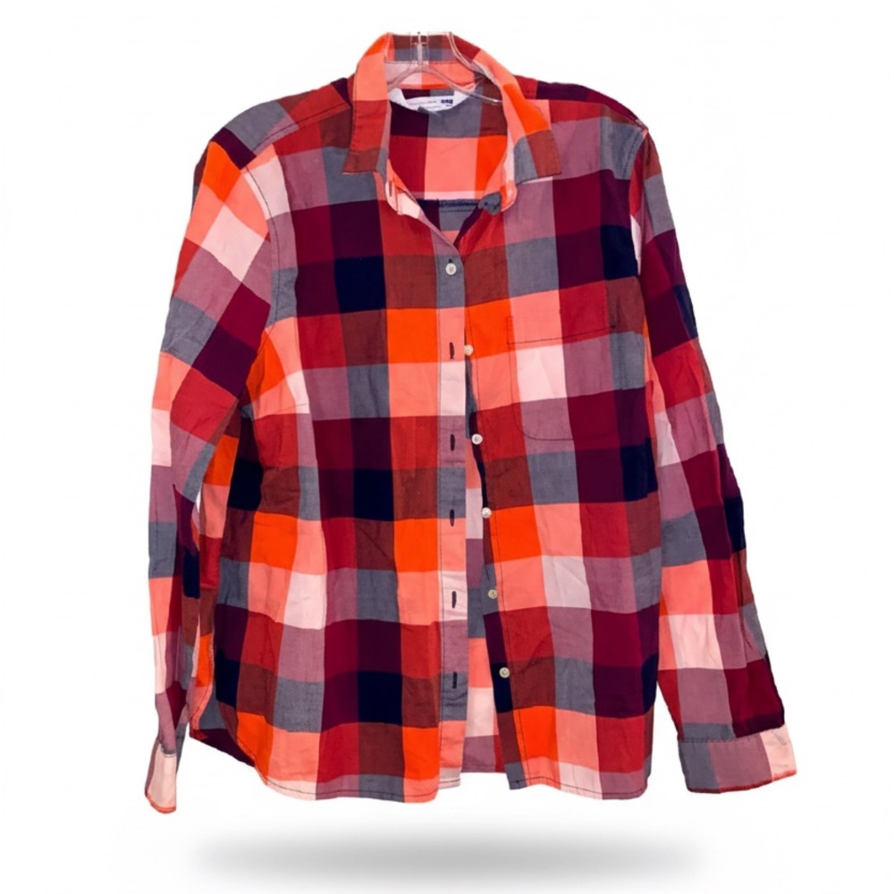 Old Navy Large Plaid/Check Button Down Shirt